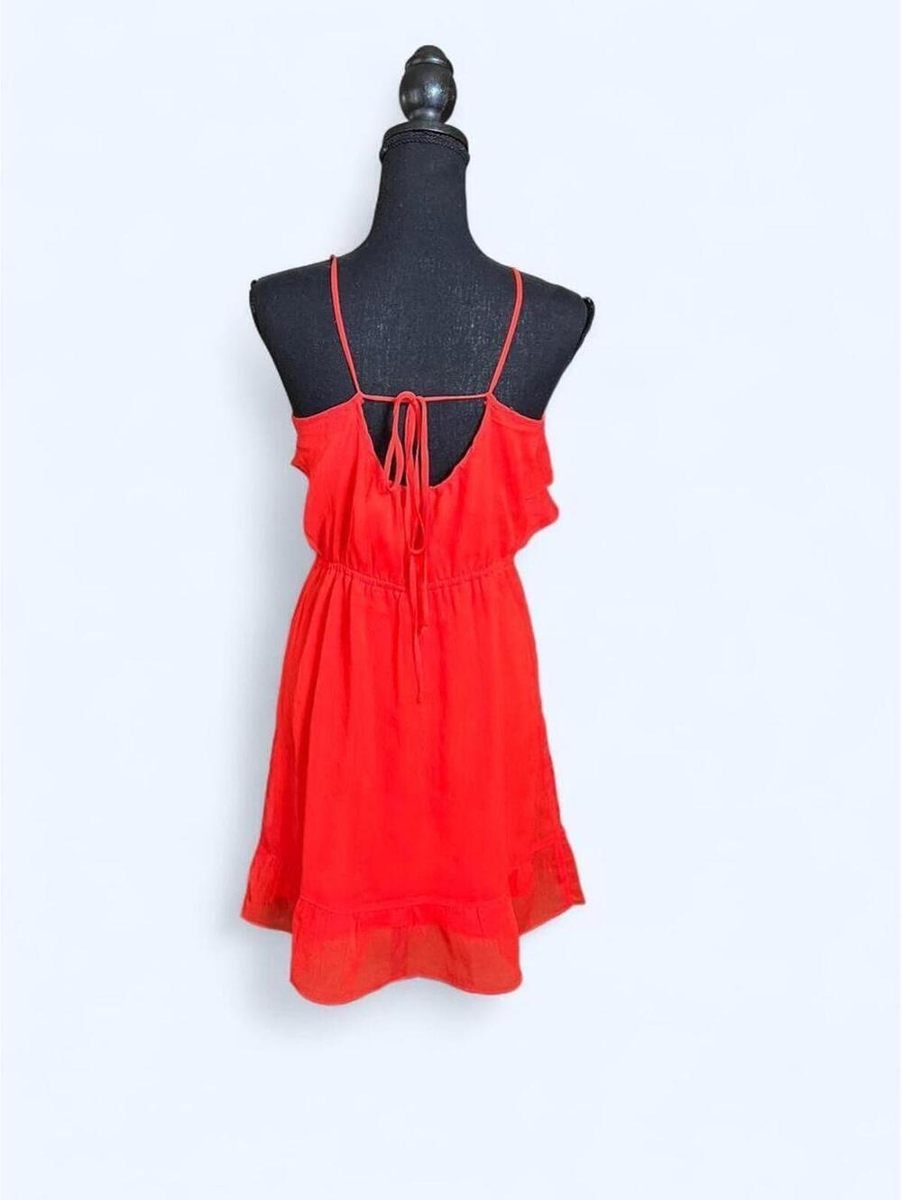 Vintage Y2K American Eagle red ruffle mini dress Size Medium 🌸 - Picture 4 of 7